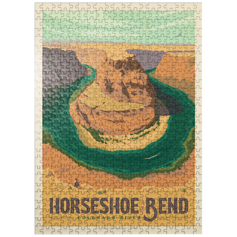 puzzleplate Horseshoe Bend, Arizona, Vintage Poster 500 Jigsaw Puzzle