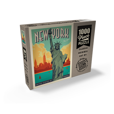 New York City: Lady Liberty, Vintage Poster 1000 Jigsaw Puzzle box view2