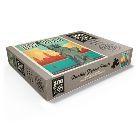 New York City: Lady Liberty, Vintage Poster 300 Jigsaw Puzzle box view1