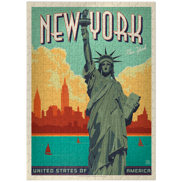 puzzleplate New York City: Lady Liberty, Vintage Poster 300 Jigsaw Puzzle