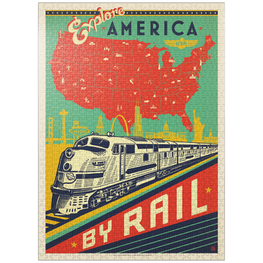 puzzleplate Explore America By Rail, Vintage Poster 1000 Jigsaw Puzzle