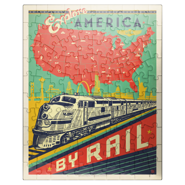 puzzleplate Explore America By Rail, Vintage Poster 100 Jigsaw Puzzle