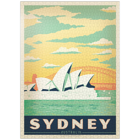 puzzleplate Australia: Sydney Harbor, Vintage Poster 1000 Jigsaw Puzzle