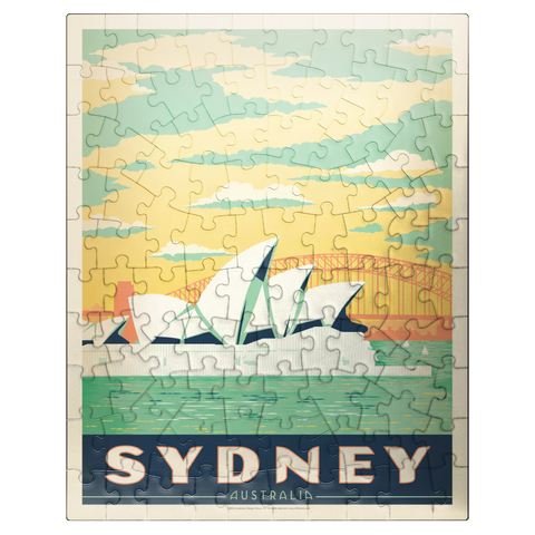 puzzleplate Australia: Sydney Harbor, Vintage Poster 100 Jigsaw Puzzle