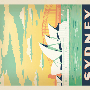 Australia: Sydney Harbor, Vintage Poster 100 Jigsaw Puzzle 3D Modell