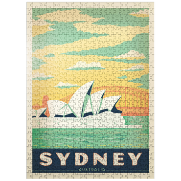 puzzleplate Australia: Sydney Harbor, Vintage Poster 500 Jigsaw Puzzle