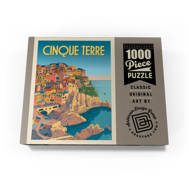 Italy: Cinque Terre, Vintage Poster 1000 Jigsaw Puzzle box view3
