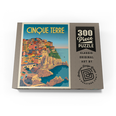 Italy: Cinque Terre, Vintage Poster 300 Jigsaw Puzzle box view3