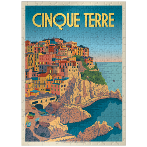 puzzleplate Italy: Cinque Terre, Vintage Poster 300 Jigsaw Puzzle
