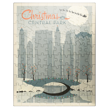 puzzleplate Christmas in Central Park, Vintage Poster 100 Jigsaw Puzzle