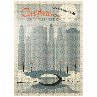 puzzleplate Christmas in Central Park, Vintage Poster 500 Jigsaw Puzzle