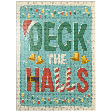 puzzleplate Deck The Halls! Vintage Poster 500 Jigsaw Puzzle