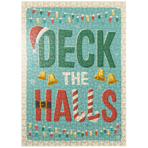 puzzleplate Deck The Halls! Vintage Poster 500 Jigsaw Puzzle