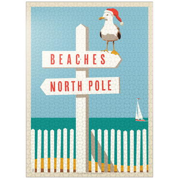 puzzleplate Beaches/North Pole, Vintage Poster 1000 Jigsaw Puzzle