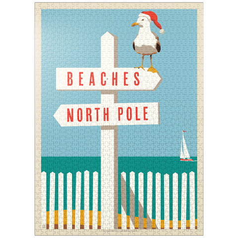 puzzleplate Beaches/North Pole, Vintage Poster 1000 Jigsaw Puzzle