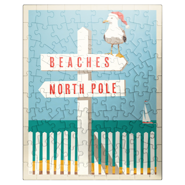 puzzleplate Beaches/North Pole, Vintage Poster 100 Jigsaw Puzzle