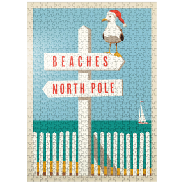 puzzleplate Beaches/North Pole, Vintage Poster 500 Jigsaw Puzzle