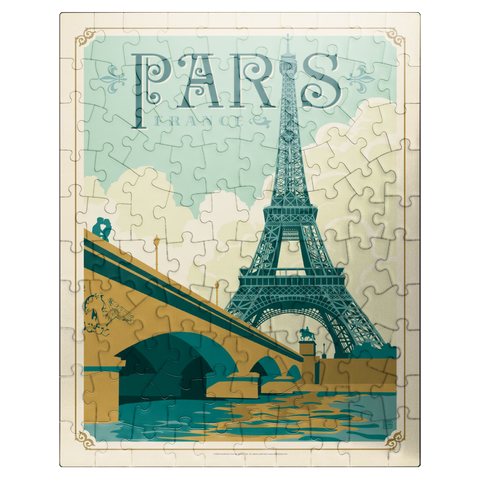 puzzleplate France: Paris, Vintage Poster 100 Jigsaw Puzzle