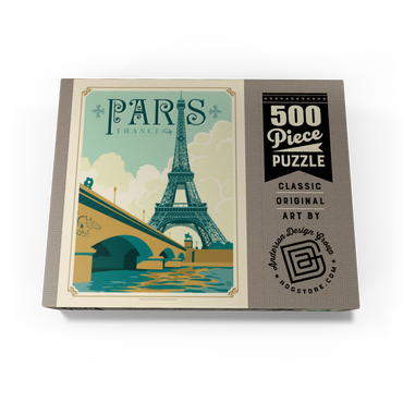 France: Paris, Vintage Poster 500 Jigsaw Puzzle box view3