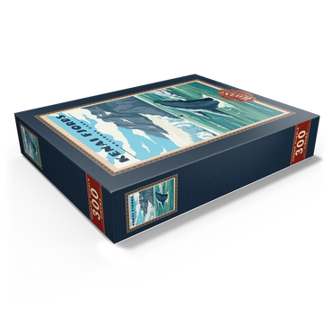 Kenai Fjords National Park - Whale's Haven in Nature, Vintage Travel Poster 300 Jigsaw Puzzle box view1