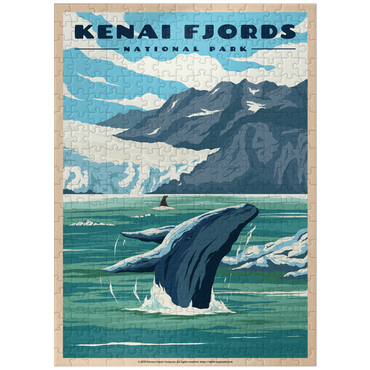 puzzleplate Kenai Fjords National Park - Whale's Haven in Nature, Vintage Travel Poster 300 Jigsaw Puzzle
