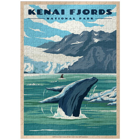 puzzleplate Kenai Fjords National Park - Whale's Haven in Nature, Vintage Travel Poster 300 Jigsaw Puzzle