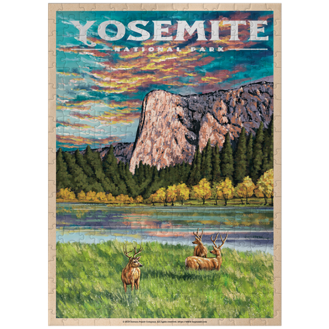 puzzleplate Yosemite National Park - The Grand View of El Capitan, Vintage Travel Poster 300 Jigsaw Puzzle