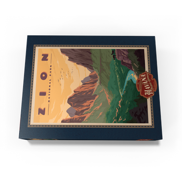 Zion National Park - Virgin River, Vintage Travel Poster 300 Jigsaw Puzzle box view3