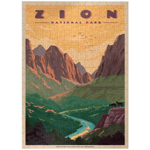 puzzleplate Zion National Park - Virgin River, Vintage Travel Poster 300 Jigsaw Puzzle