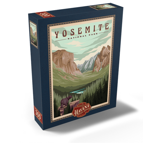 Yosemite National Park - Yosemite Valley, Vintage Travel Poster 300 Jigsaw Puzzle box view2