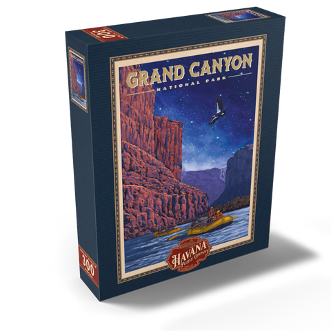 Grand Canyon National Park - Night Rafting, Vintage Travel Poster 300 Jigsaw Puzzle box view2
