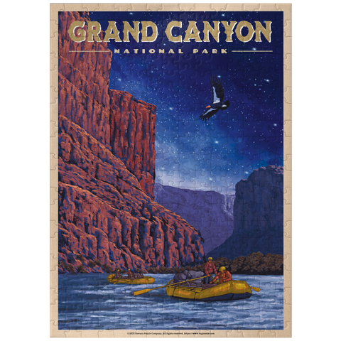puzzleplate Grand Canyon National Park - Night Rafting, Vintage Travel Poster 300 Jigsaw Puzzle