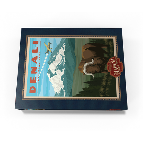 Denali National Park - Wild Denali Musk Ox, Vintage Travel Poster 300 Jigsaw Puzzle box view3