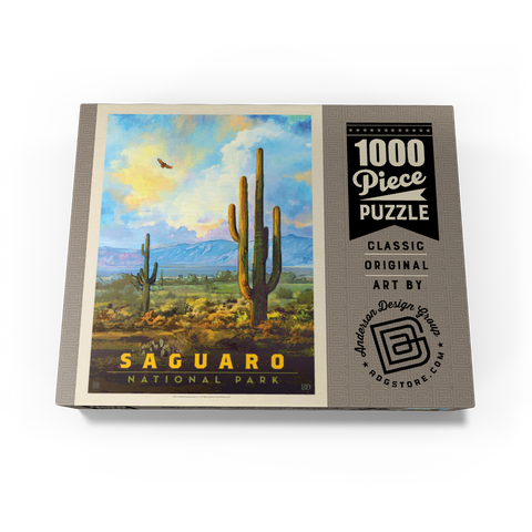Saguaro National Park: Desert Daybreak, Vintage Poster 1000 Jigsaw Puzzle box view3