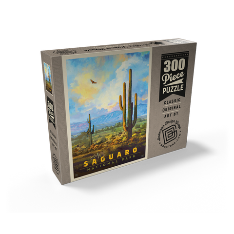 Saguaro National Park: Desert Daybreak, Vintage Poster 300 Jigsaw Puzzle box view2
