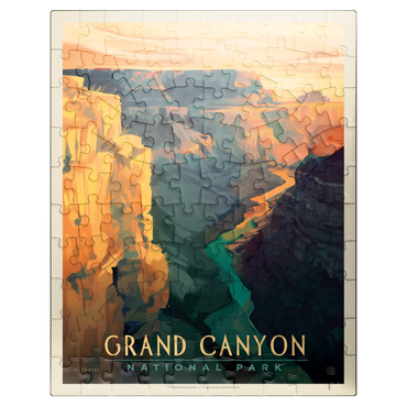 puzzleplate Grand Canyon National Park: Deep Shadows, Vintage Poster 100 Jigsaw Puzzle