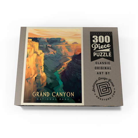 Grand Canyon National Park: Deep Shadows, Vintage Poster 300 Jigsaw Puzzle box view3