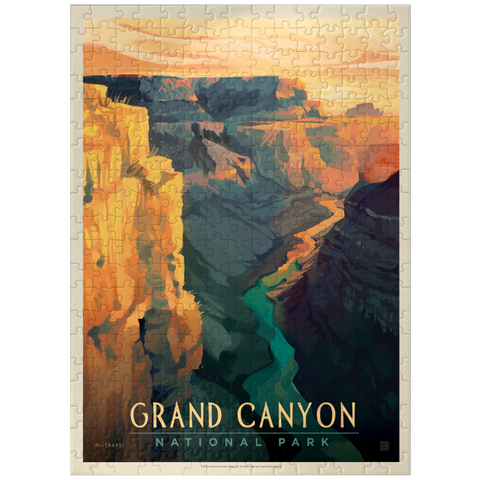 puzzleplate Grand Canyon National Park: Deep Shadows, Vintage Poster 300 Jigsaw Puzzle