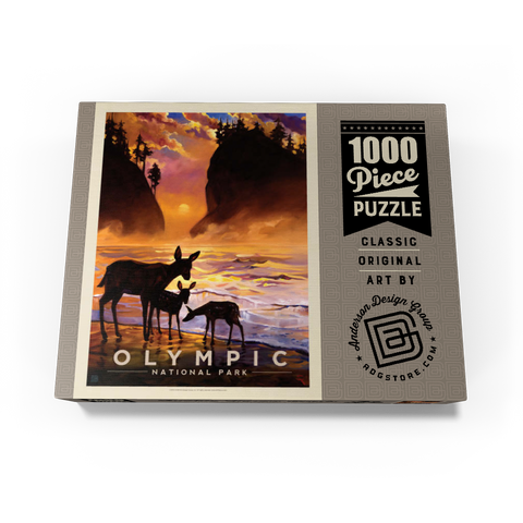Olympic National Park: Magical Moment, Vintage Poster 1000 Jigsaw Puzzle box view3