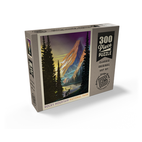 Rocky Mountain National Park: Pyramid Peak, Vintage Poster 300 Jigsaw Puzzle box view2