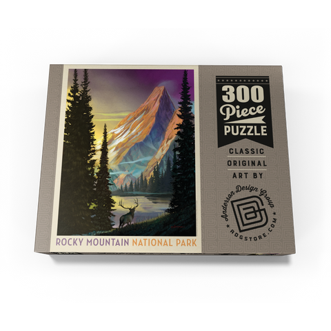Rocky Mountain National Park: Pyramid Peak, Vintage Poster 300 Jigsaw Puzzle box view3