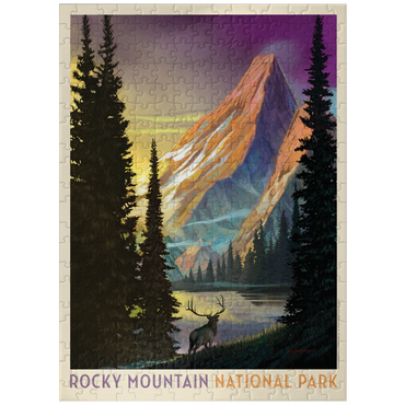 puzzleplate Rocky Mountain National Park: Pyramid Peak, Vintage Poster 300 Jigsaw Puzzle