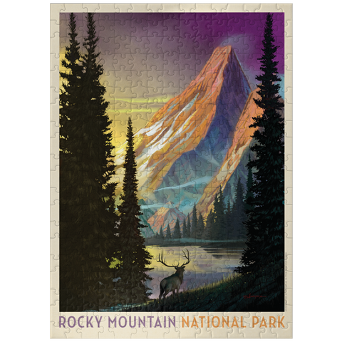 puzzleplate Rocky Mountain National Park: Pyramid Peak, Vintage Poster 300 Jigsaw Puzzle