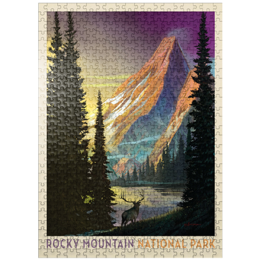 puzzleplate Rocky Mountain National Park: Pyramid Peak, Vintage Poster 500 Jigsaw Puzzle