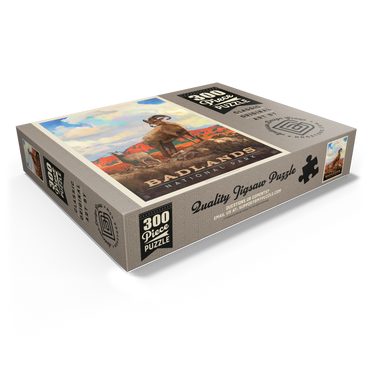 Badlands National Park: Bighorn Sheep, Vintage Poster 300 Jigsaw Puzzle box view1