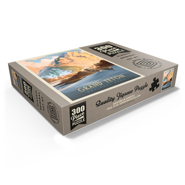 Grand Teton National Park: Winter Hush, Vintage Poster 300 Jigsaw Puzzle box view1