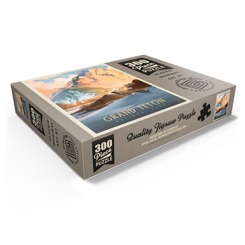 Grand Teton National Park: Winter Hush, Vintage Poster 300 Jigsaw Puzzle box view1
