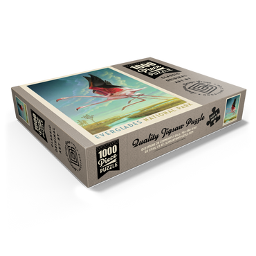 Everglades National Park: Flight Of The Flamingos, Vintage Poster 1000 Jigsaw Puzzle box view1