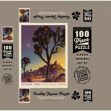 Joshua Tree National Park: Into The Evening, Vintage Poster 100 Jigsaw Puzzle box 3D Modell