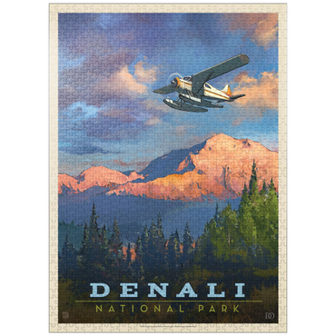 puzzleplate Denali National Park: Back Country, Vintage Poster 1000 Jigsaw Puzzle